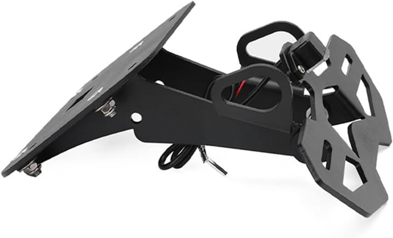 Motorcycle R25 R3 Fender Eliminator License Plate Holder/Tail Tidy Bracket for Yamaha YZF-R25 2014-2023 / YZF-R3 MT-25 MT-03 2015-2023, LED License Plate Lights and Turn Signal Mounting Holes (Black) image number 4