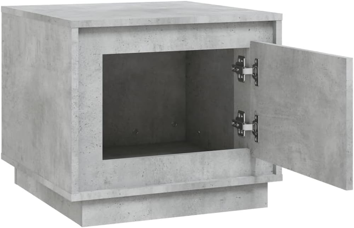Vidaxl Modern Coffee Table in Concrete Grey - Engineered Wood Furniture with Storage - Rectangular Side Table