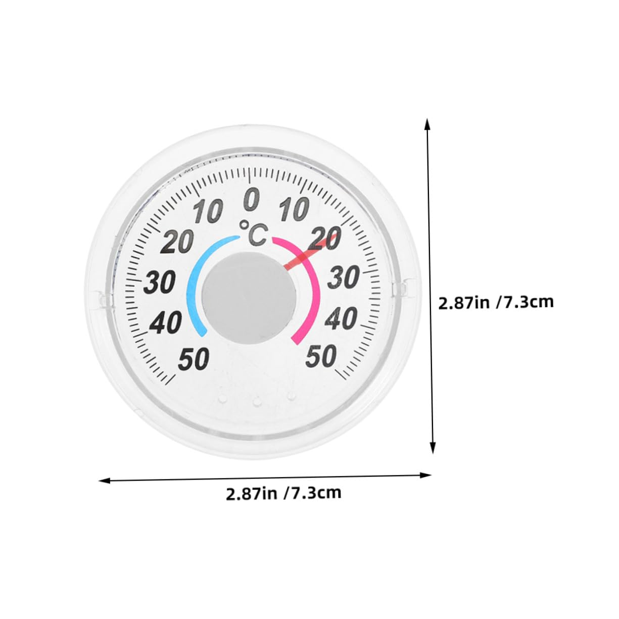 CLISPEED round Analog Indoor Outdoor Thermometer for Doors and Windows Space-Saving Plastic Gauge with Accurate Temperature Display Easy-Read Pointer Style for Home Weather Monitoring image number 1