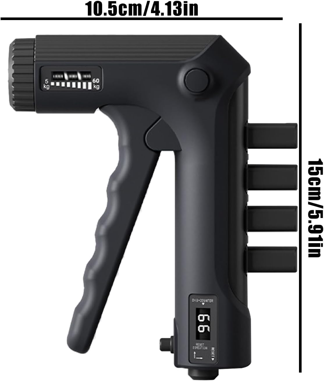 Grip Strength Trainer | Adjustable Forearm Strength Trainer - Fitness Equipment & Accessories for Home Gym Exercise Fitness Training Recovery Muscle-Building - Black image number 5