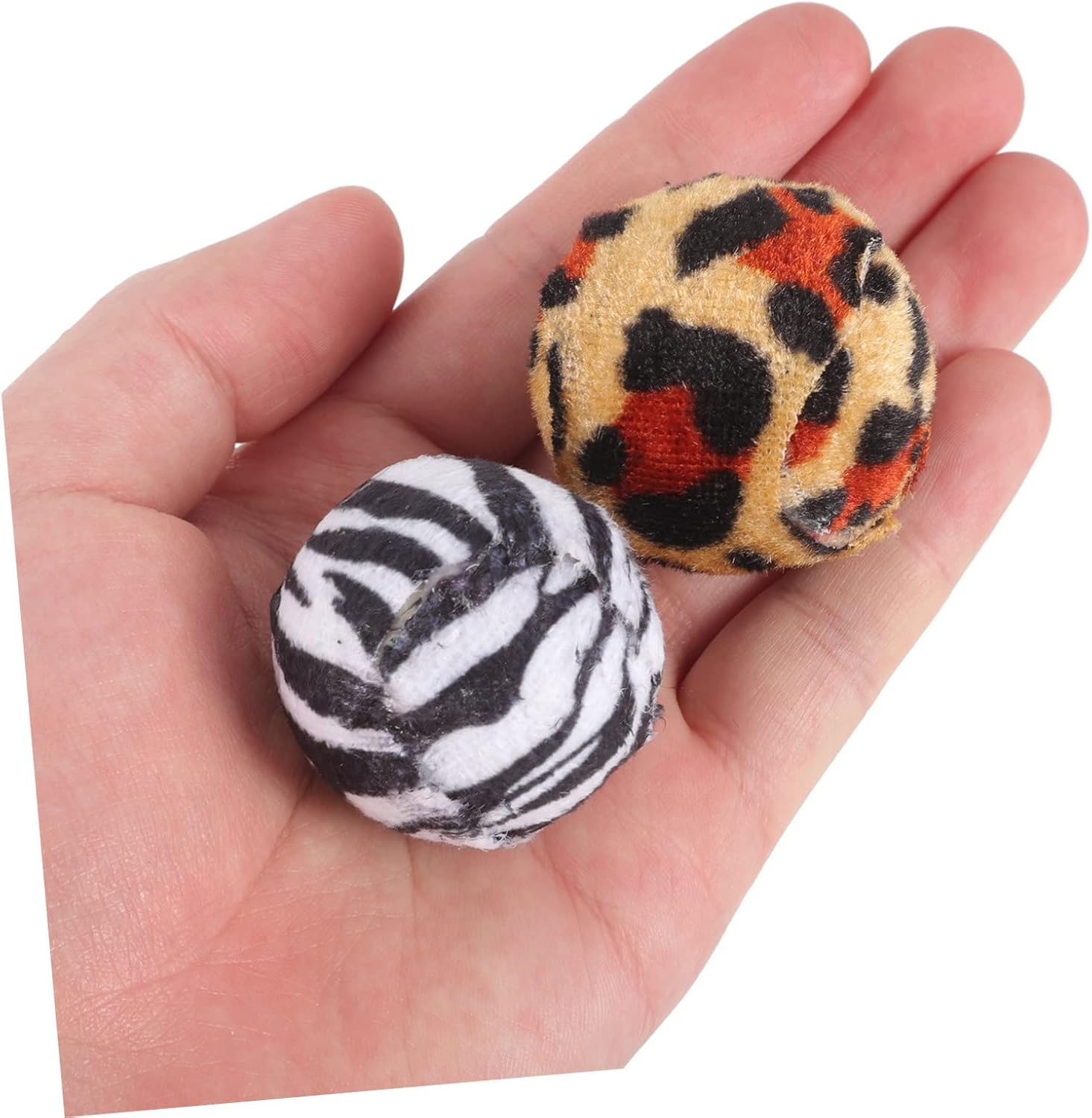 Ipetboom 10Pcs Leopard Print Cat Ball Interactive Kitten Toys Cat Balls for Indoor Pet Toys Random Color image number 2