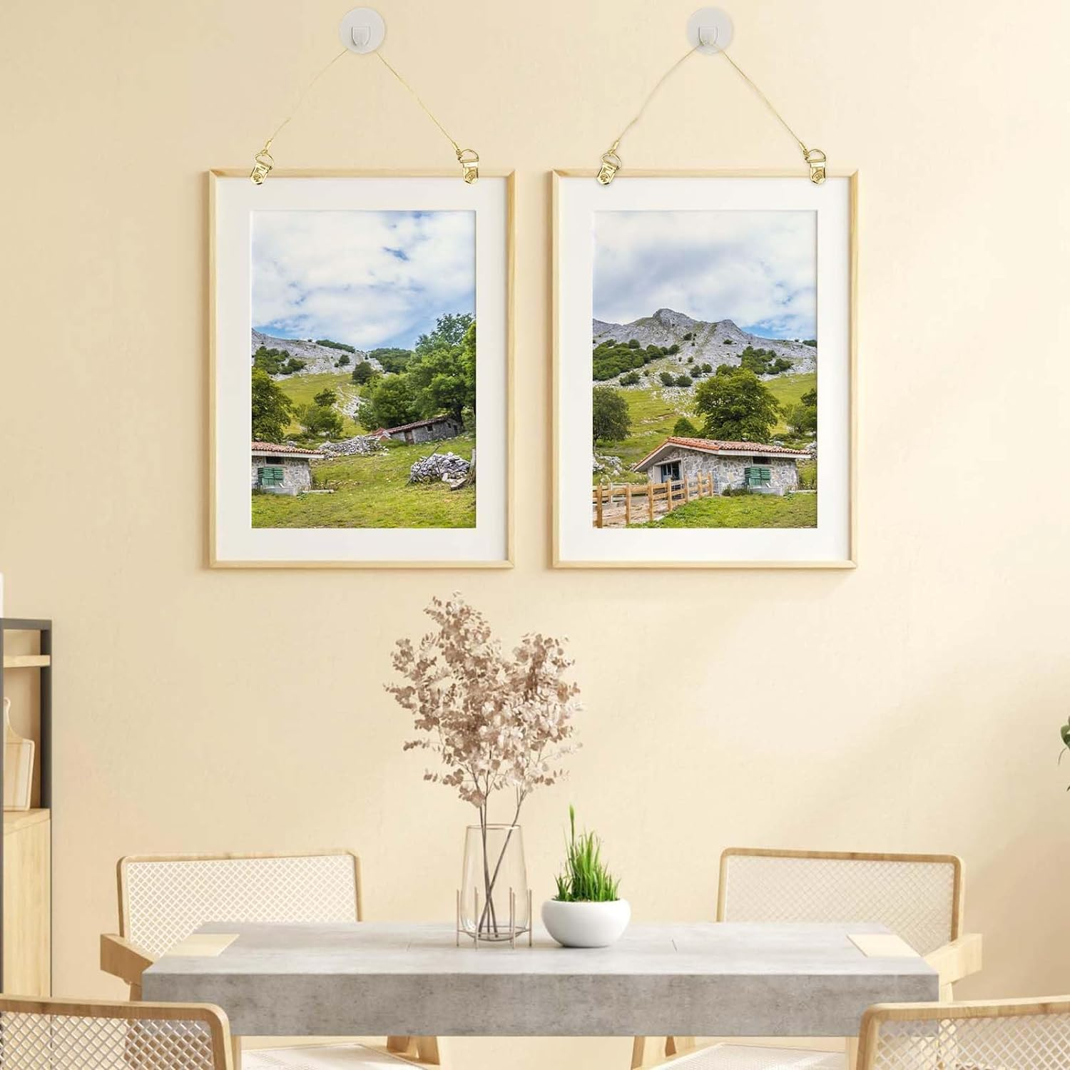 Sndperiexam Gold Brass Picture Hanging Wire 20 Feet Multi-Stranded Metal Wire for Artwork, Mirrors, Clocks, Hardware