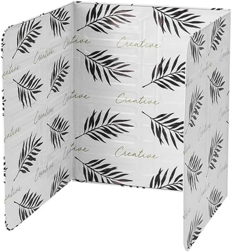 White Kitchen Oil Splash Guard Wall Foil Protector Stove Cover Removable Baffle Screen image number 3