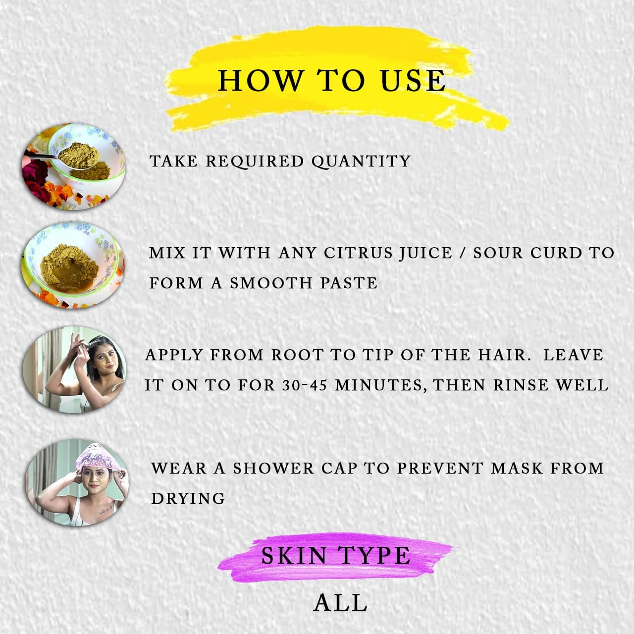 ROOTS and HERBS Ayurvedic Hair Mask Natural Treatment 100% Vegan No Paraben Hibiscus Abundant Powder Hair Lep Home Spa Treatment Strong Hair - 3.52Oz