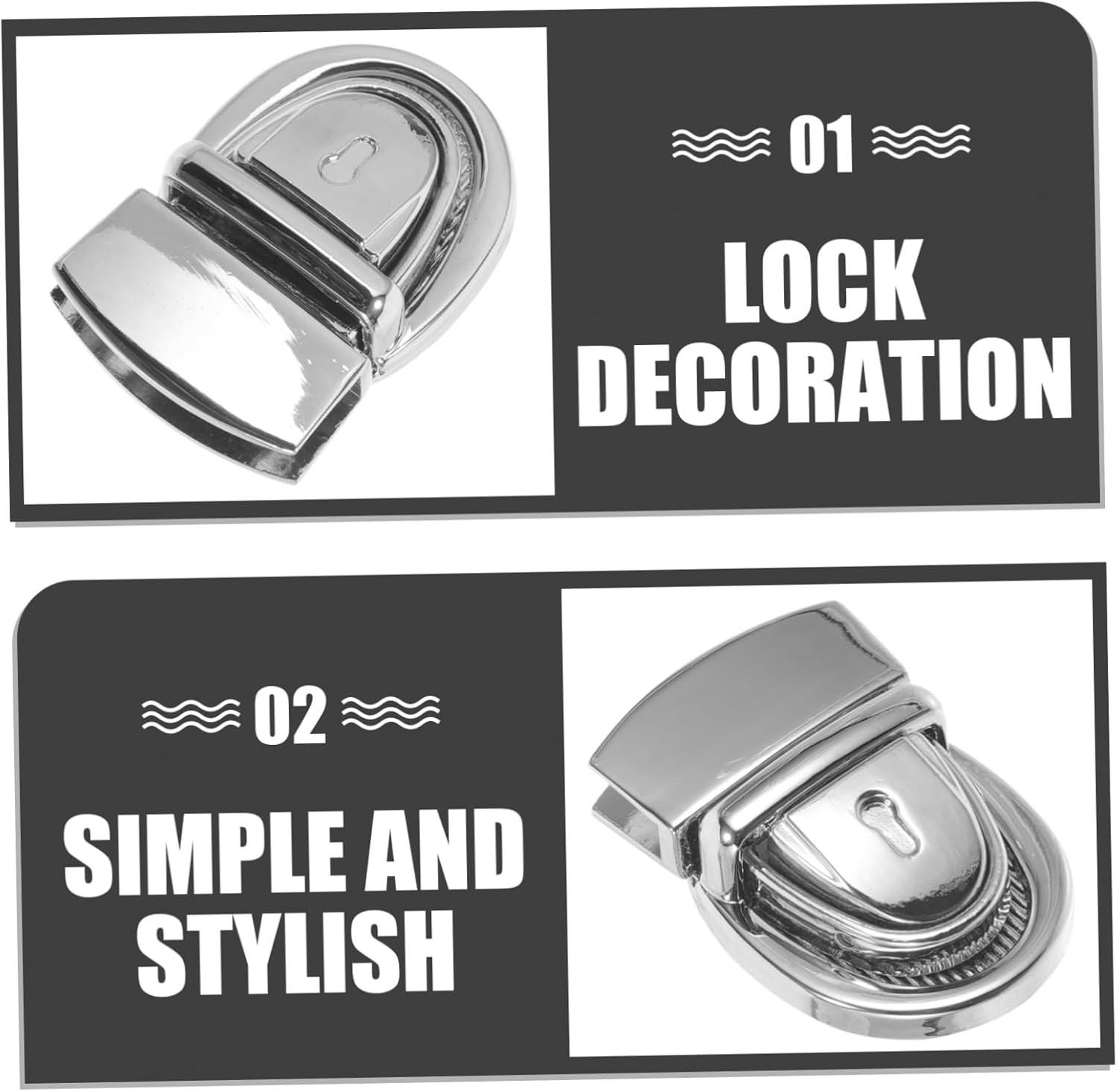KOCKSHION Bag Lock Press Push Locks for DIY Handbag Making Durable Zinc Alloy Buckles Easy to Install Bag Accessories Gold Color for Craft Projects image number 3