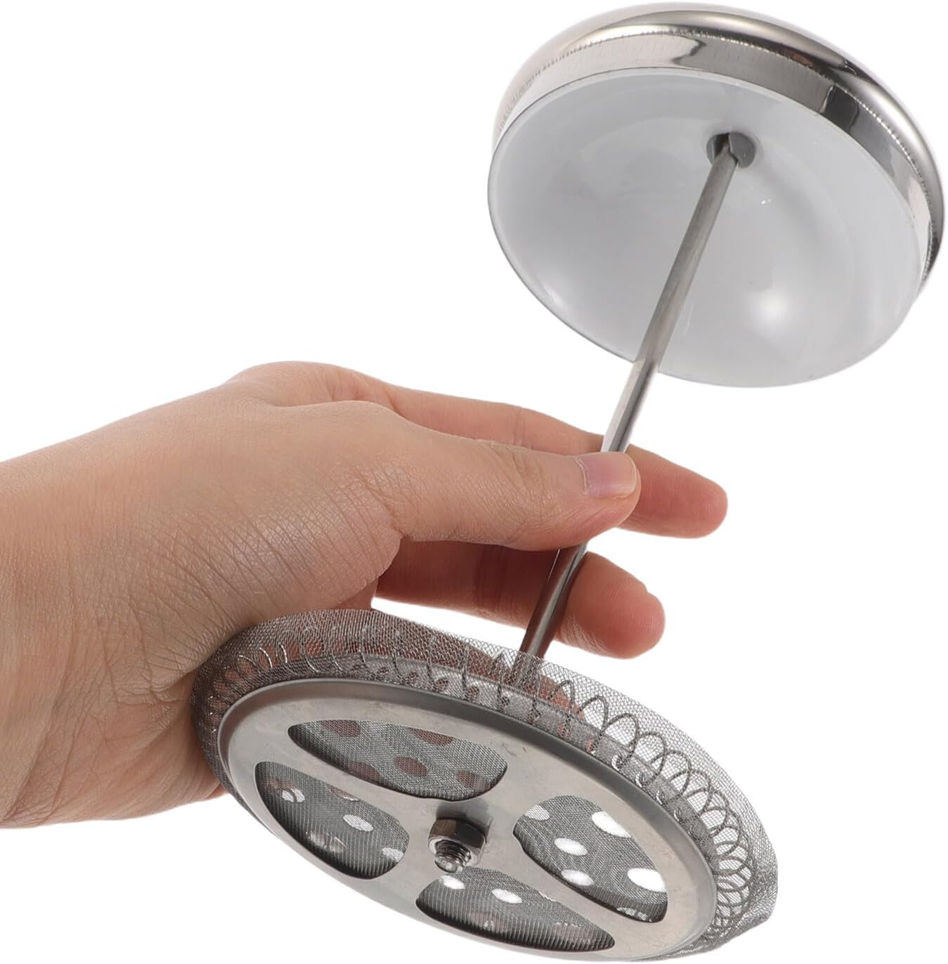 OHPHCALL Stainless Steel Tea Filter Mesh Replacement for 600Ml Coffee Press Sturdy Tea Filter Plunger with Lid Compatible Press Screen Replacement image number 1