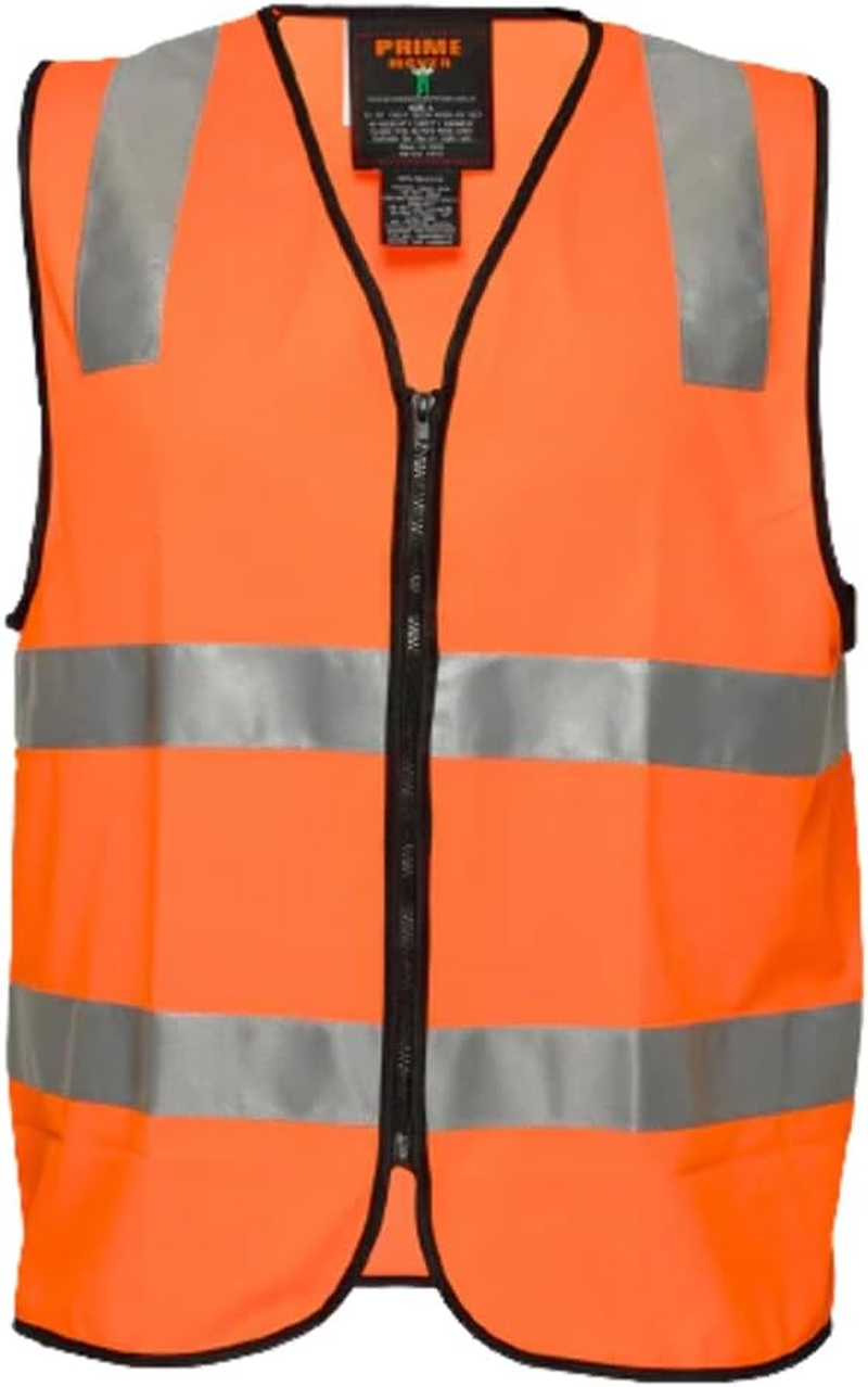 Prime Mover Unisex Security Day Night Safety Vest with Tape, Yellow, 4X-Large image number 5