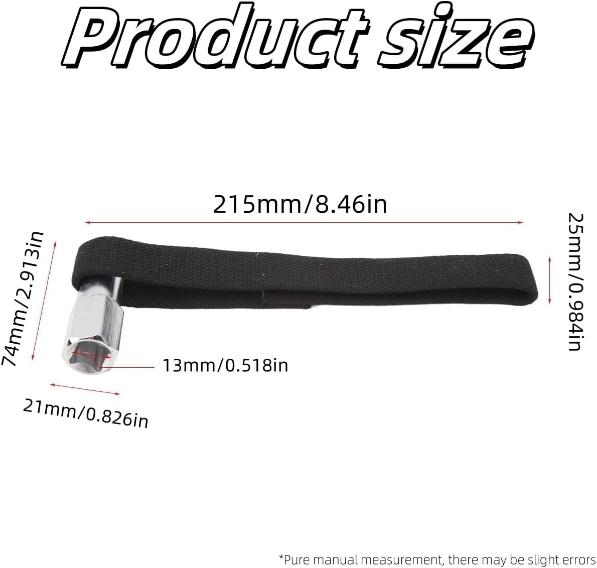 XINYUICEAN Oil Filter Strap Wrench Heavy Duty Strap Filter Removal Wrench for Industrial and Car Maintenance image number 3