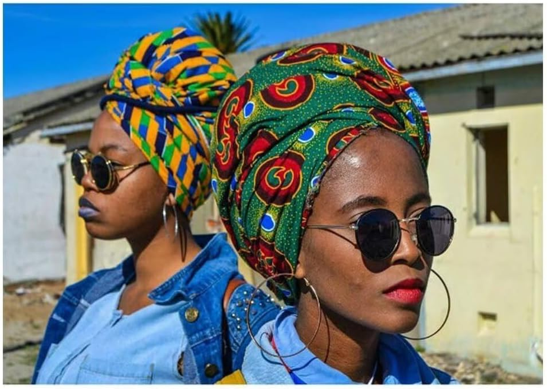 African Headwraps for Women Head Wraps Ankara Wrap Head Scarf image number 4