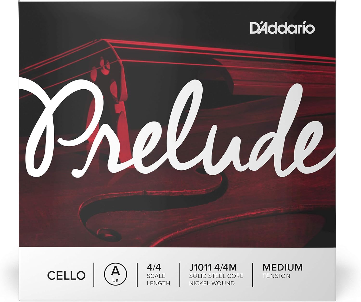D'Addario J1011 4/4M Prelude Cello Single a String, 4/4 Scale, Medium Tension - 1/4 Scale, 1/4 Scale image number 1