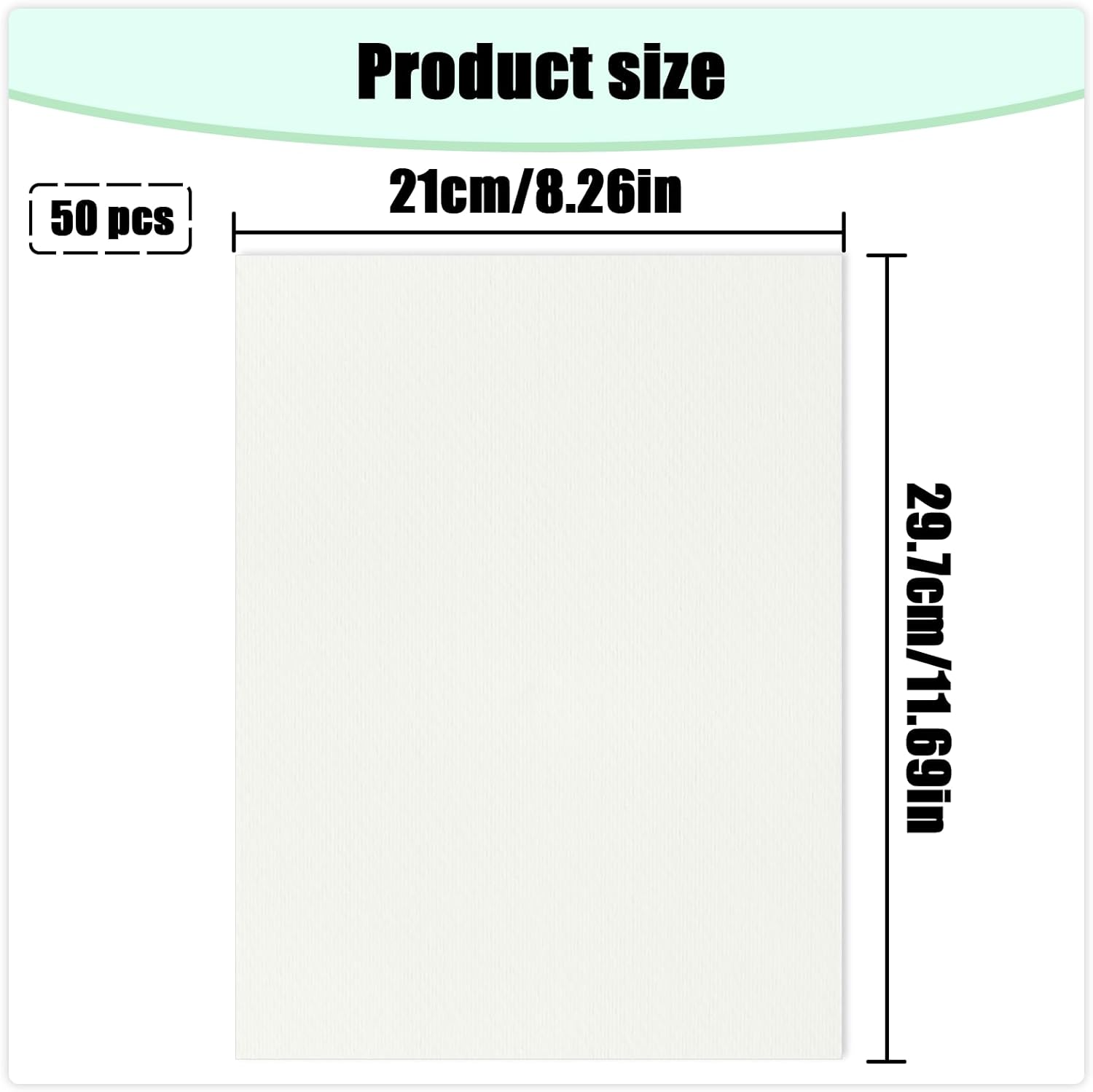 TEAONE Watercolor Paper, 50 Sheets Heavyweight Artist Paper for Painting, Drawing (29.7 X 21Cm/11.69 X 8.26In) image number 2