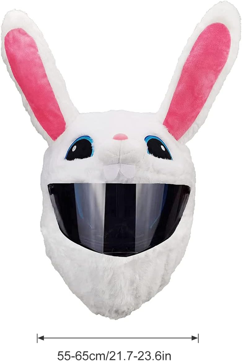 Helmet Plush Cover, Motorcycle Helmet Cover Furry Motorbike Helmet Covers Fluffy Helmet Cover Protection Cover for Universal Plush Animal Helmet Covers Christmas image number 2