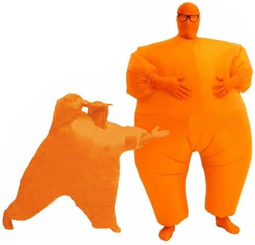 Leona Co Fan Operated Inflatable Costume Chub Fat Masked Full Body Suit Halloween Christmas Costumes Fancy Blow up Dress for Adult