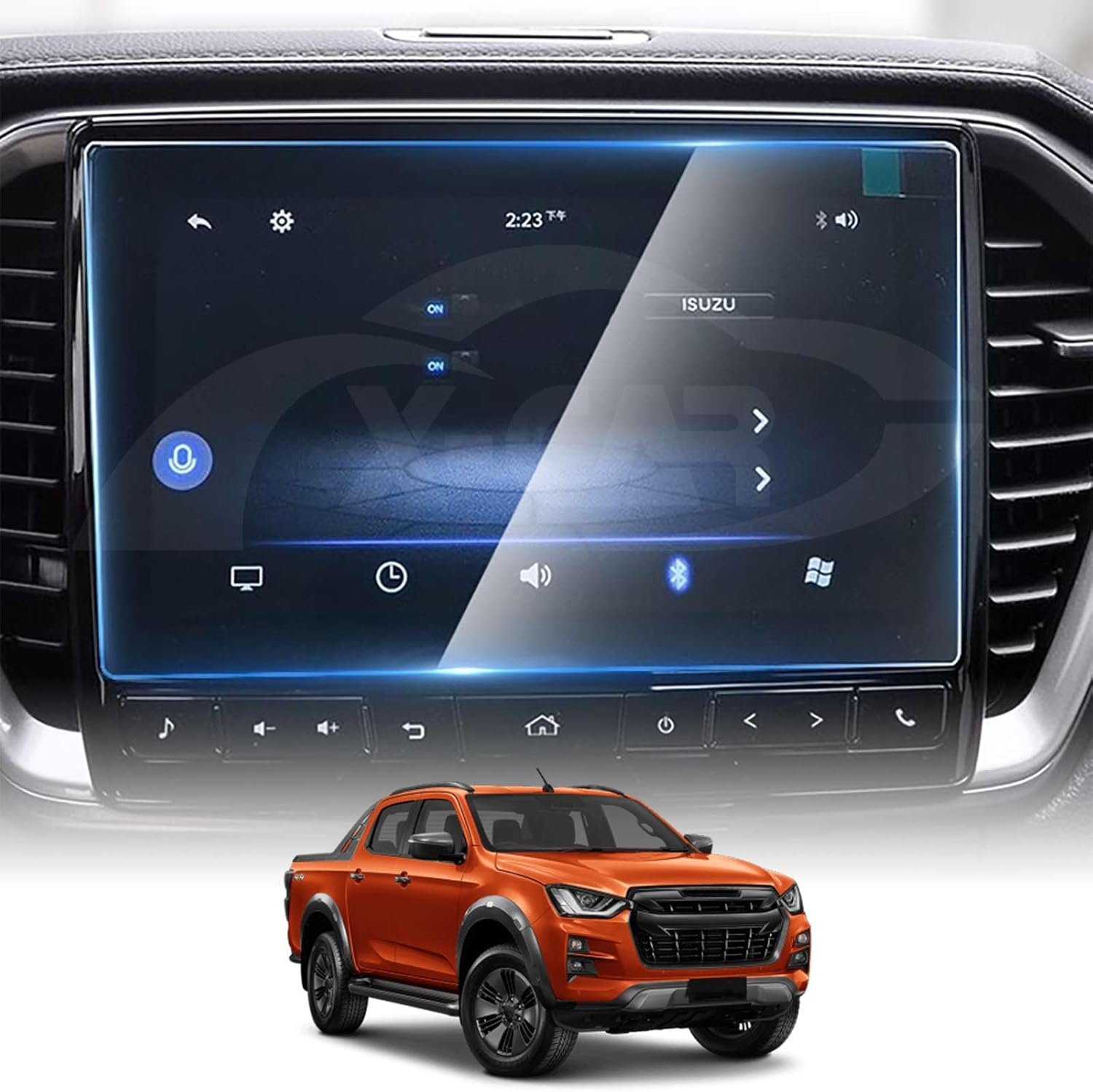 X-CAR Tempered Glass Screen Protector for Isuzu D-MAX DMAX 2020-2025 Touchscreen Anti-Scratch Cover Accessories image number 2