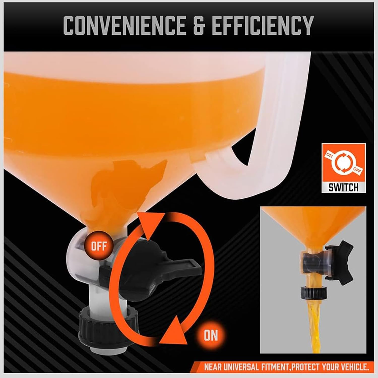 No-Spill Coolant Funnel Kit, with Valve Switch and Handle, Radiator Bleeder Funnel Kit, Car Coolant Refill Tool, Universal Fitment Applicable to Any Vehicle (15 Pcs) image number 4