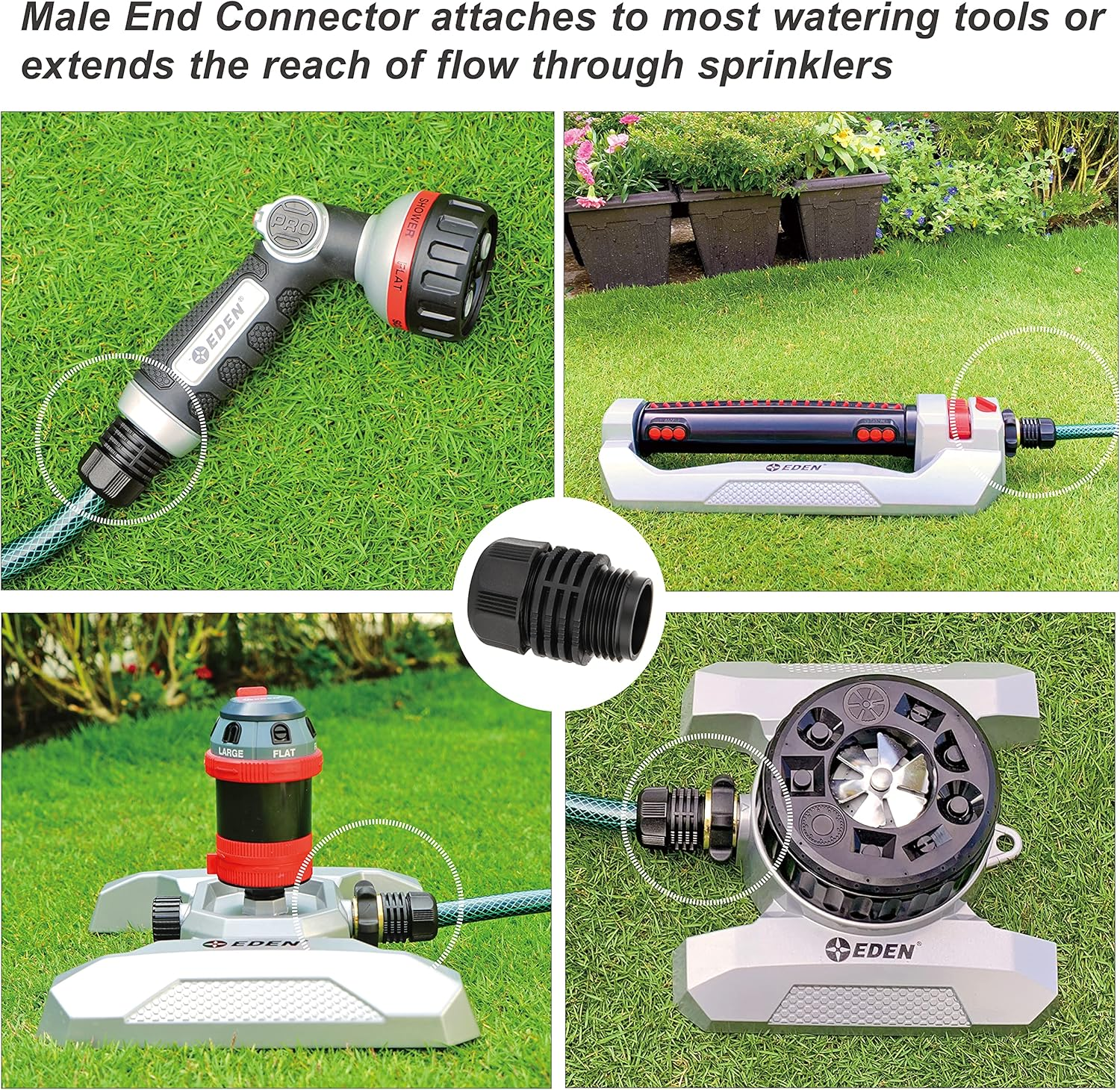 Eden 94051 Rubber Garden Hose 1/2 In. X 50 Ft, DIY Hose Set image number 1