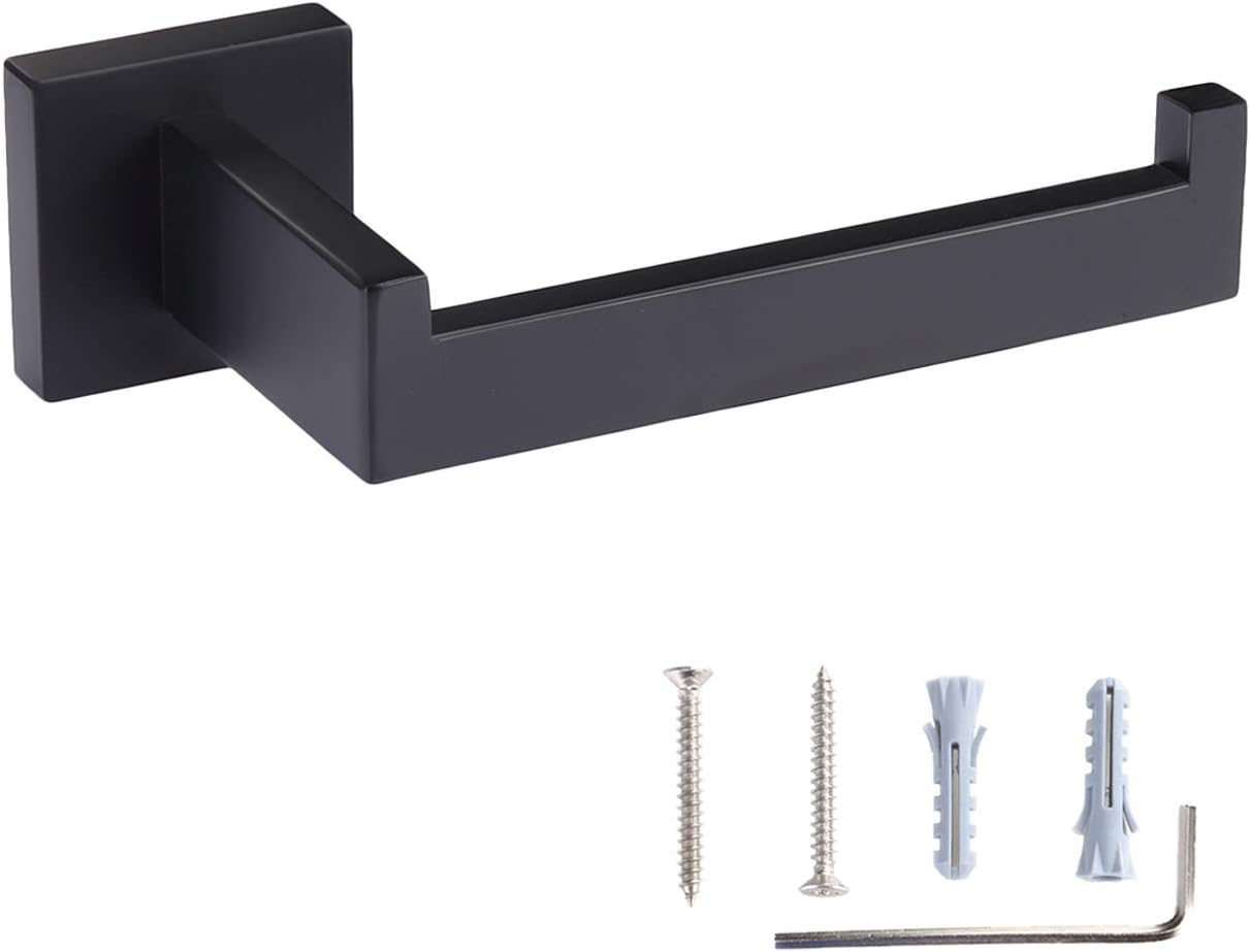 Toprema Toilet Paper Holder Tissue Roll Holder Hanger SUS304 Stainless Steel Matte Black Bathroom Lavatory Hardware Wall Mount image number 2