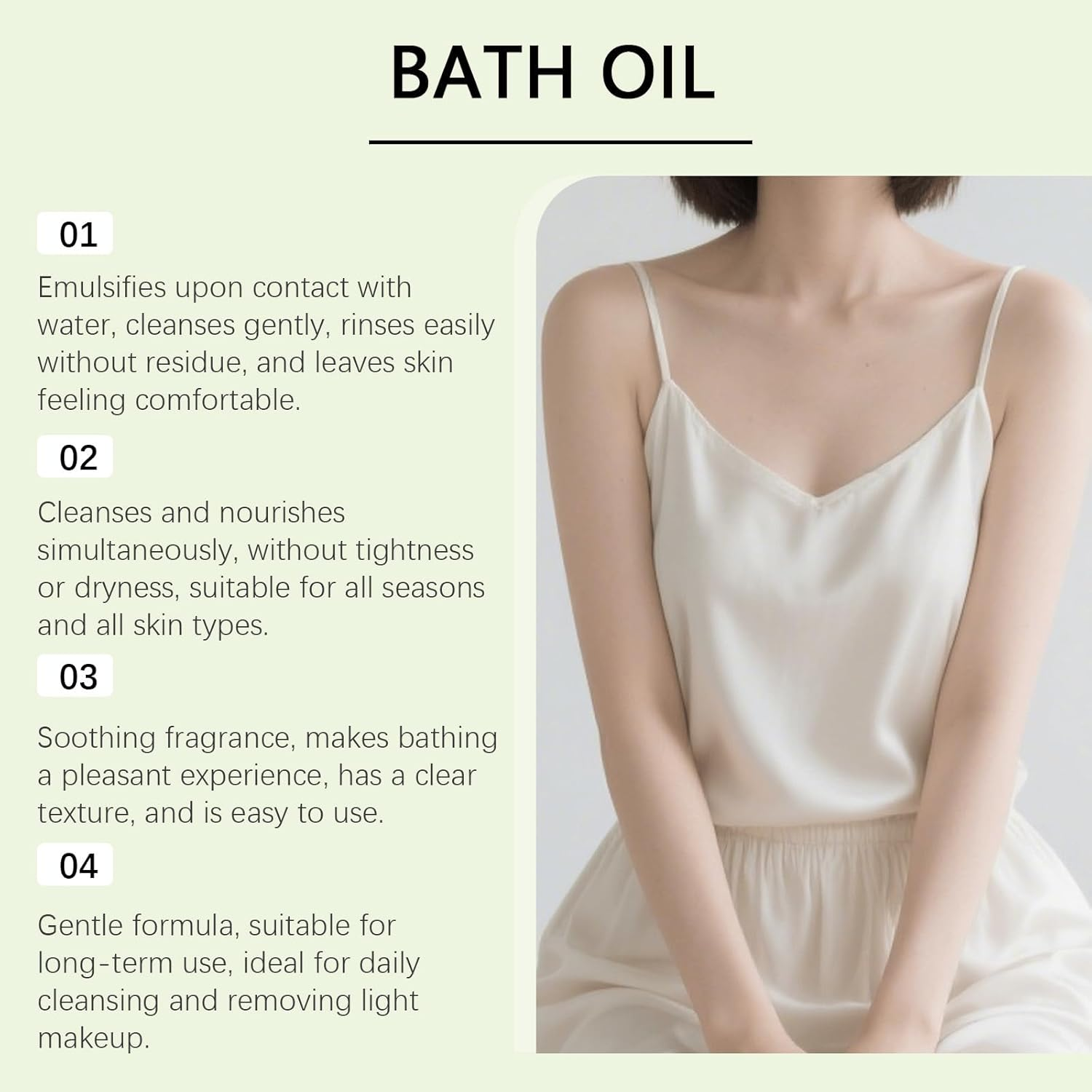 Bath Oil &ndash; Cleansing & Moisturising Body Wash Oil &ndash; Oil-To-Milk Formula for Soft, Comfortable Skin &ndash; Gentle Daily Body Care for All Skin Types (3Pcs) image number 2