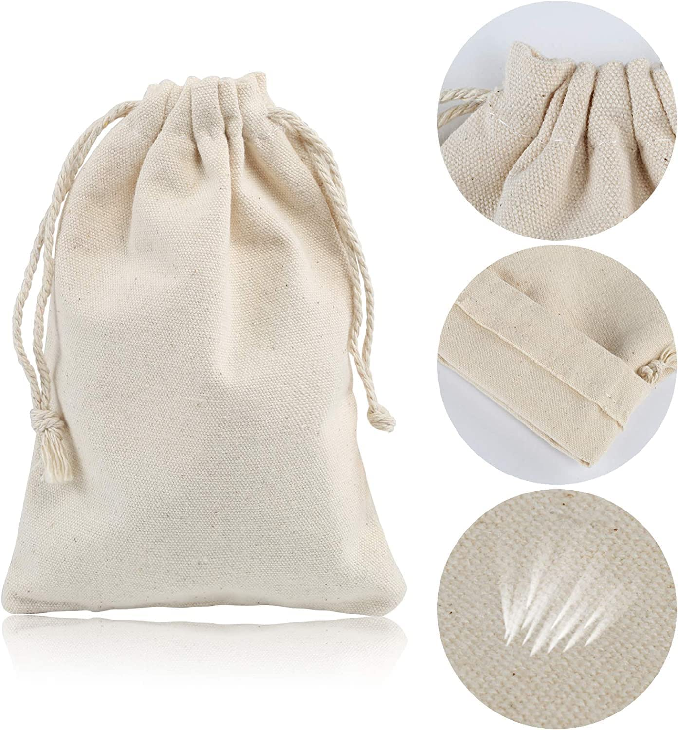LEMESO 12PCS Burlap Bags 10 * 15Cm Canvas Pouches Bags Reusable Burlap Pouches Gift Bags with Drawstring for Wedding Favor Jewelry Vintage Party Storage Wrap