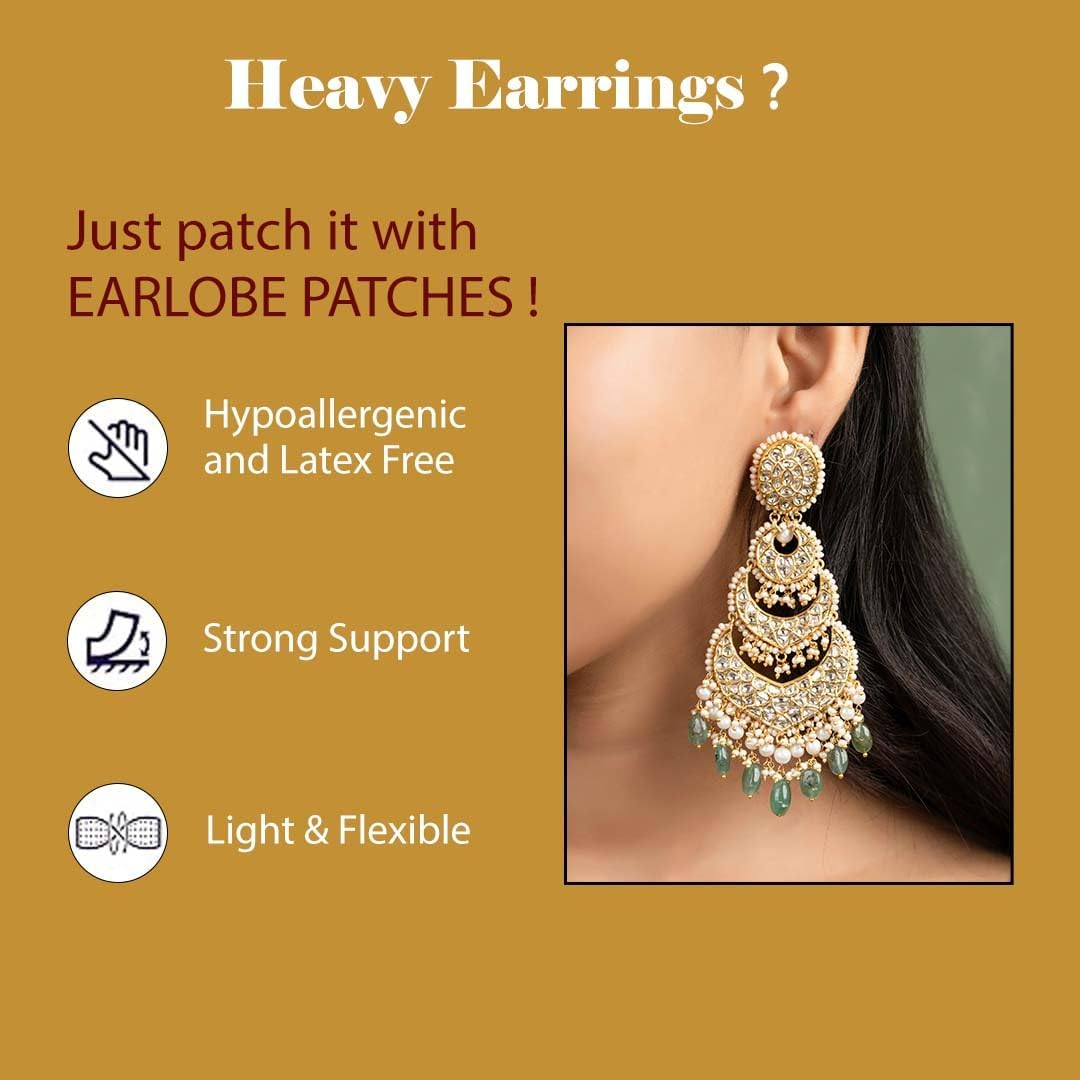 Aayuleubeda Badi Care ABC - Ear Lobe Support Patch for Heavy Earrings (Pack of 30)