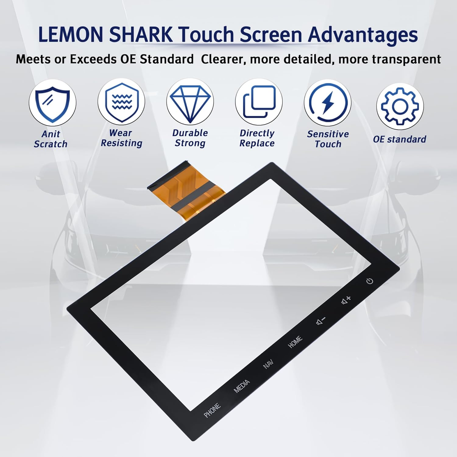 LEMON SHARK 8" Touch Screen LCD Display Radio Navigation NAV Version for Mitsubishi Outlander Sport/Asx 2019 2020 2021 2022 Replace# 8740A104, 8740A046, 8740A100, 8740A103, 8740A121, 8740A125 -TP image number 4