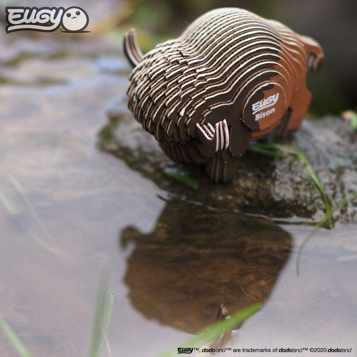 EUGY 045 Bison 3D Puzzle - 24 Piece Eco-Friendly Educational Toy Puzzle for Boys, Girls & Kids Ages 6+ image number 5