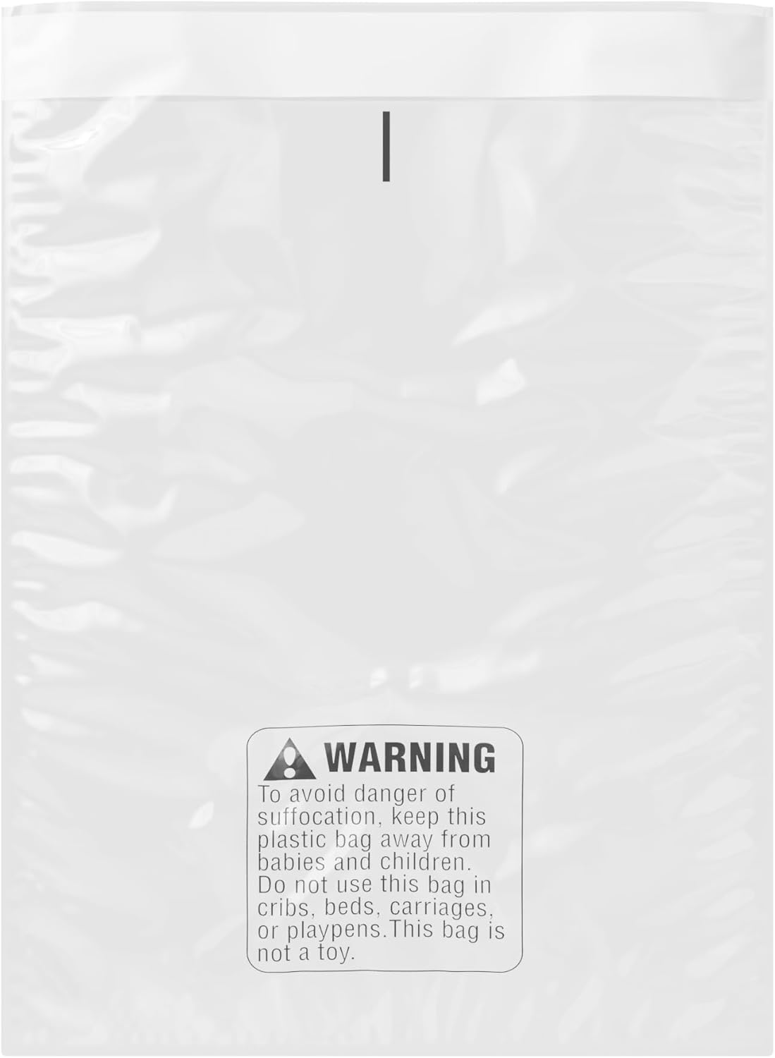 100X Clear Poly Bags 255Mm X 330Mm Self Seal with Suffocation Warning Clothes Bags for Packaging and Shipping