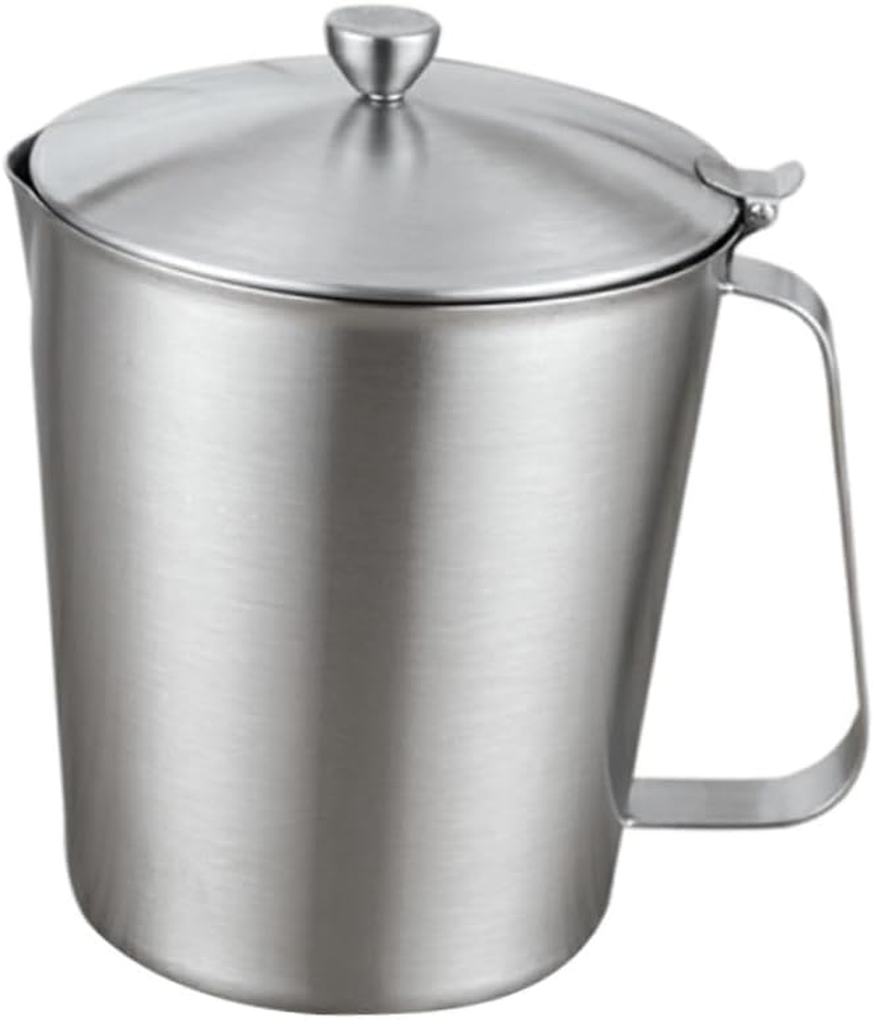 BIUDECO Stainless Steel Measuring Cup Lid for Espresso Latte Art Cup Milk Tea Pitcher Coffee