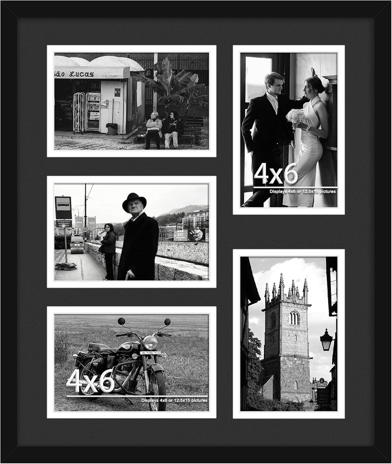DUENPY 22X32 Collage Picture Frame 4X6 Picture Frames Collage Wall Decor Displays Twenty Four 4X6 Inch Photos Available Horizontal Wall Mounting Display and Vertical White