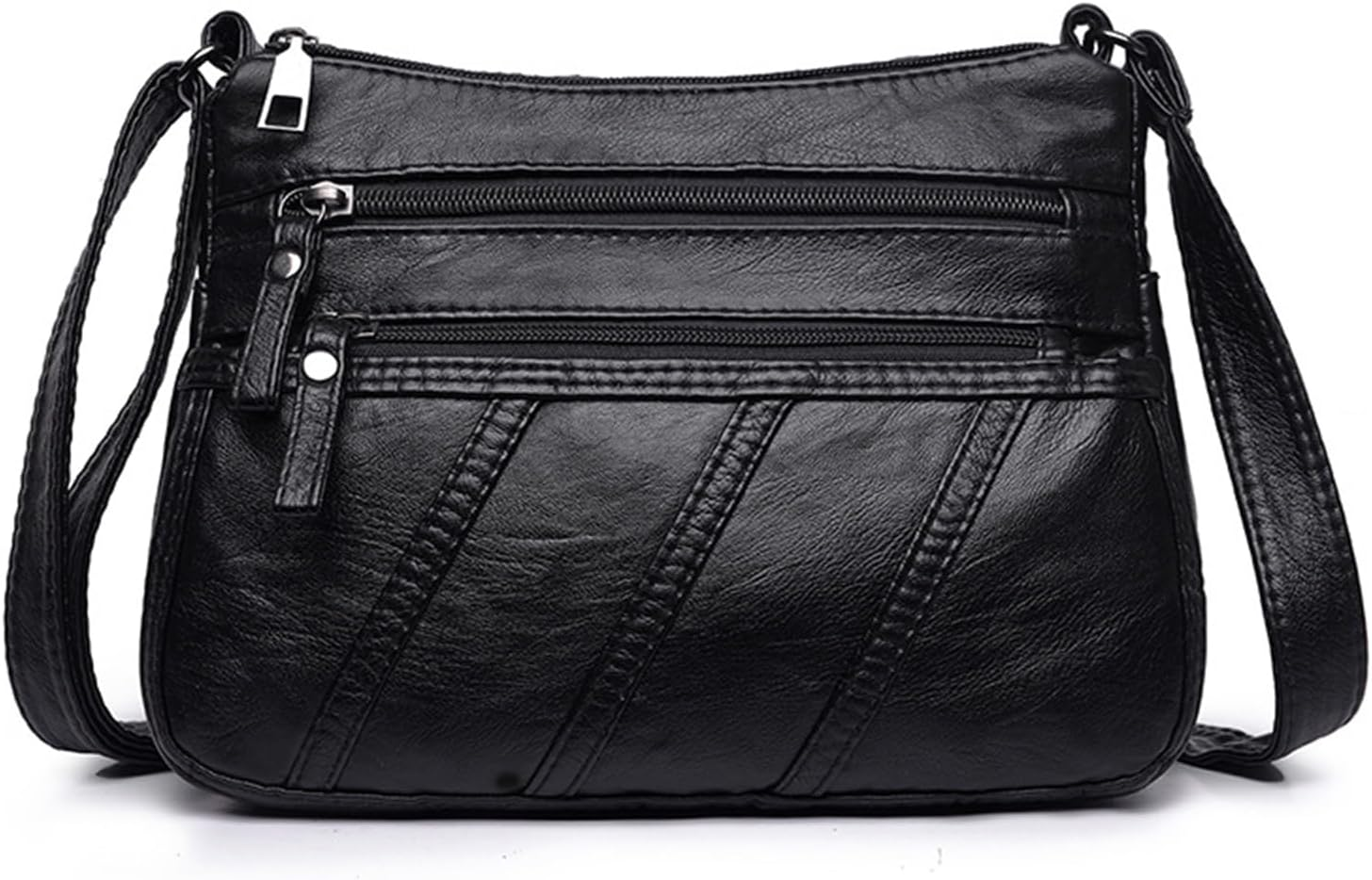 WITERY Small Crossboby Shoulder Bag for Women - Soft PU Leather Multi-Pocket Shoulder Handbags Pocketbooks Medium Purses