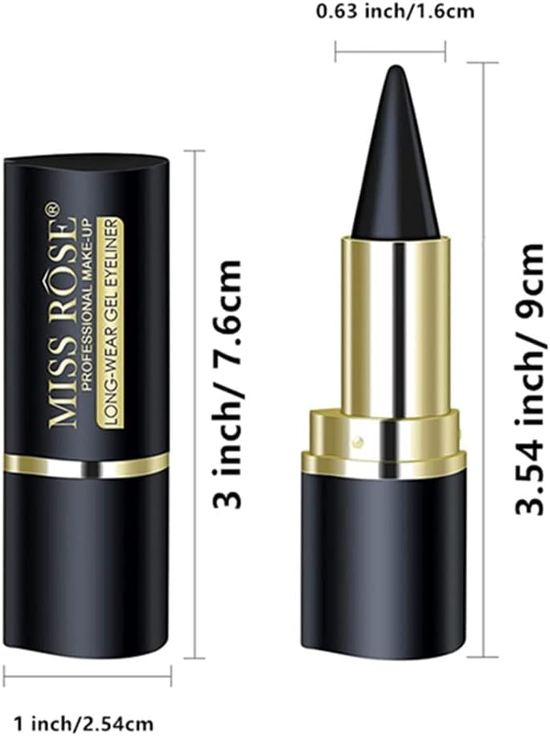 Go Ho Gel Eyeliner Stick,Soft Brown Eye Liner Cream Stick Crayon,Soft Smooth Long Wearing Eyeliner Pen,Eyeshadow Lips Makeup for Women(Brown) image number 3