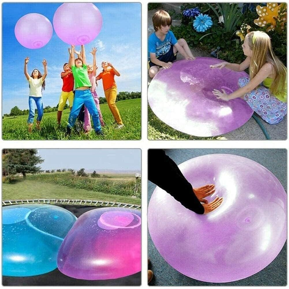 Deashun Bubble Ball for Kids 2 Pack Inflatable Jelly Balloon Ball Funny Toy for Adults Kids Inflatable Water Ball Beach Garden Ball Soft Rubber Ball Outdoor Party (L) image number 5