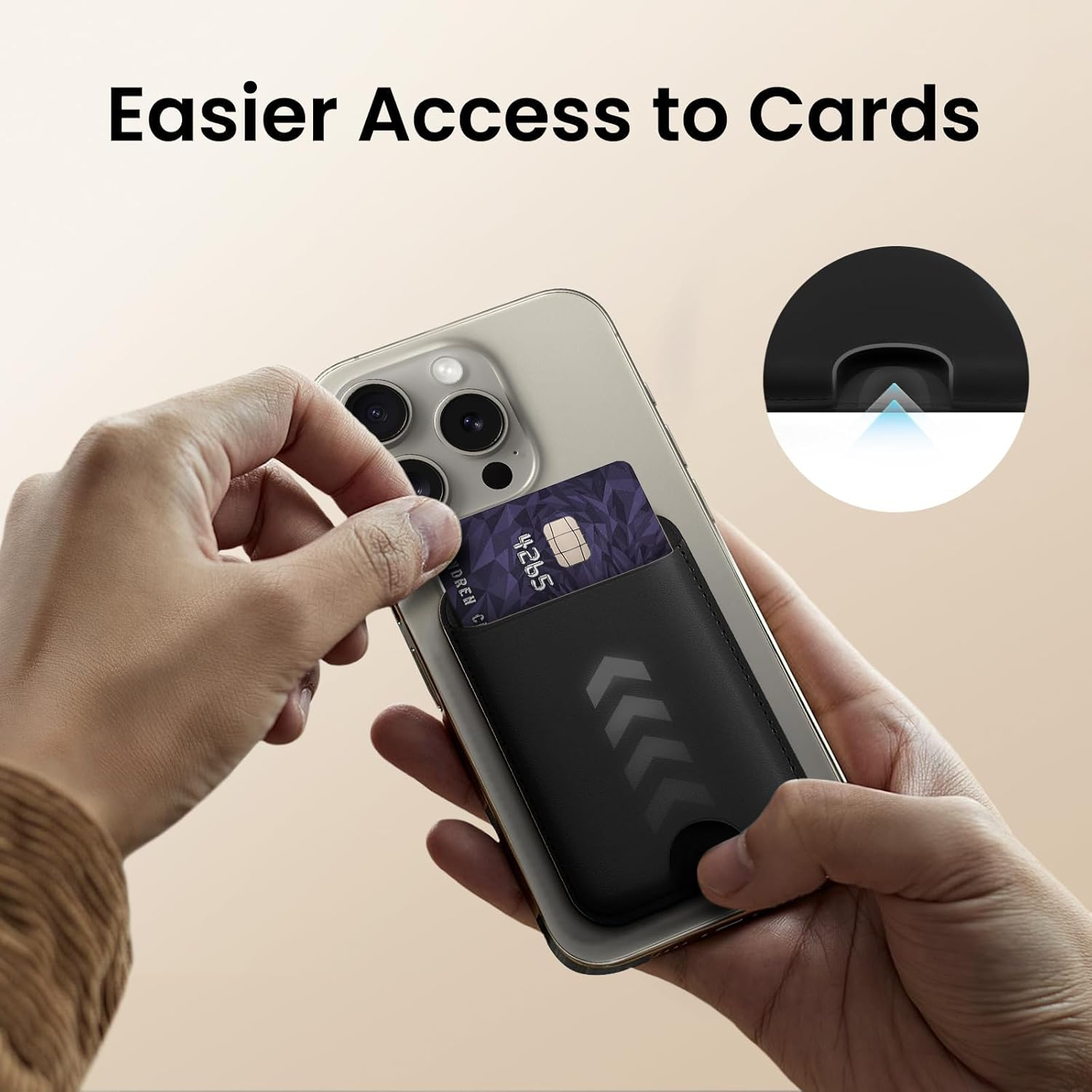 Nltyou Phone Card Holder Pocket for Phone Back Stick to Wallet Credit Card ID Card Holder Self Adhesive Sticker for Iphone image number 5