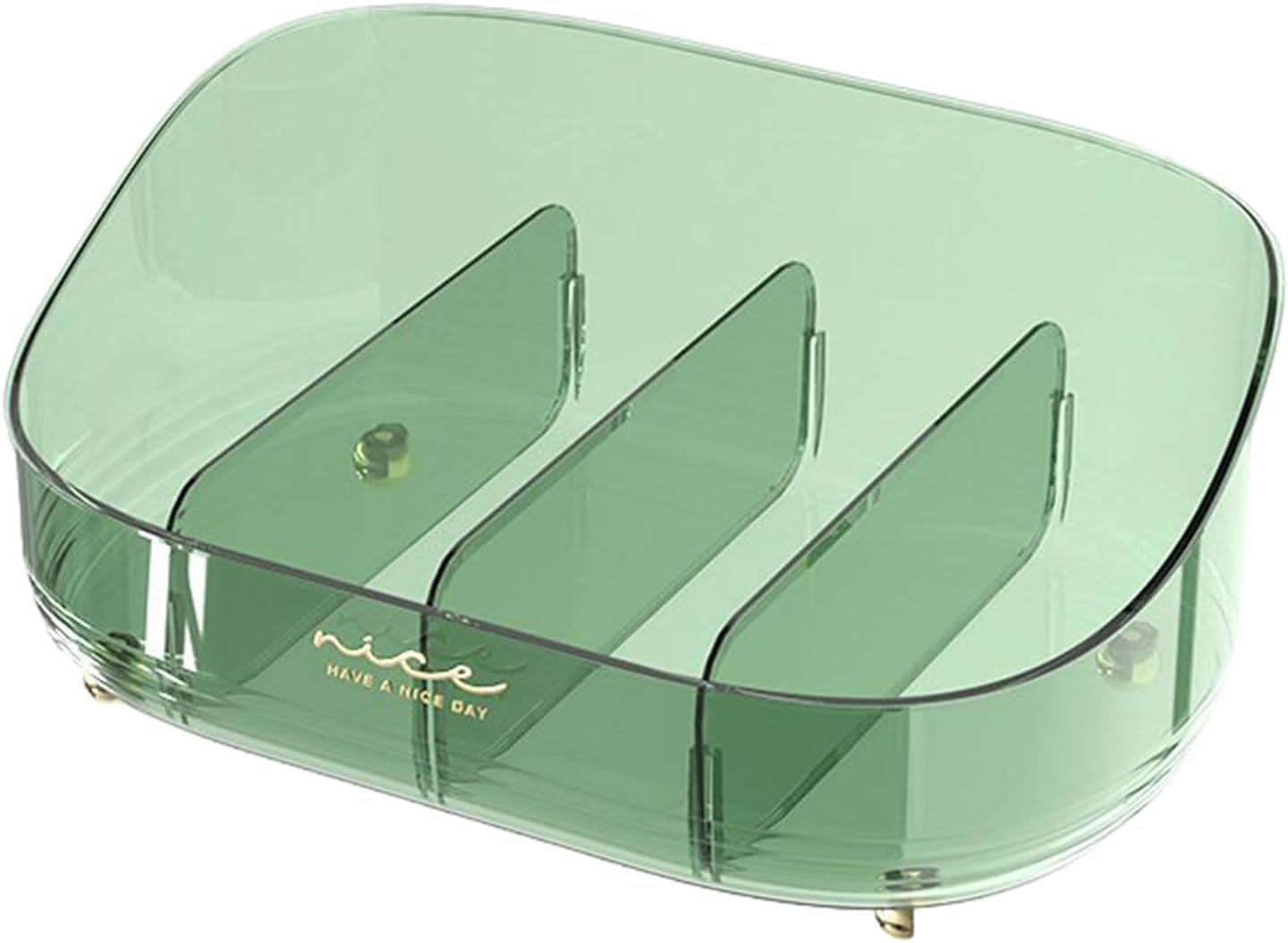 Makeup Organizer for Vanity | 4 Compartments Skincare Case Detachable,Cosmetic Organizer - for Display Bathroom Vanity Counter Dresser Desk Dorm Table Skincare