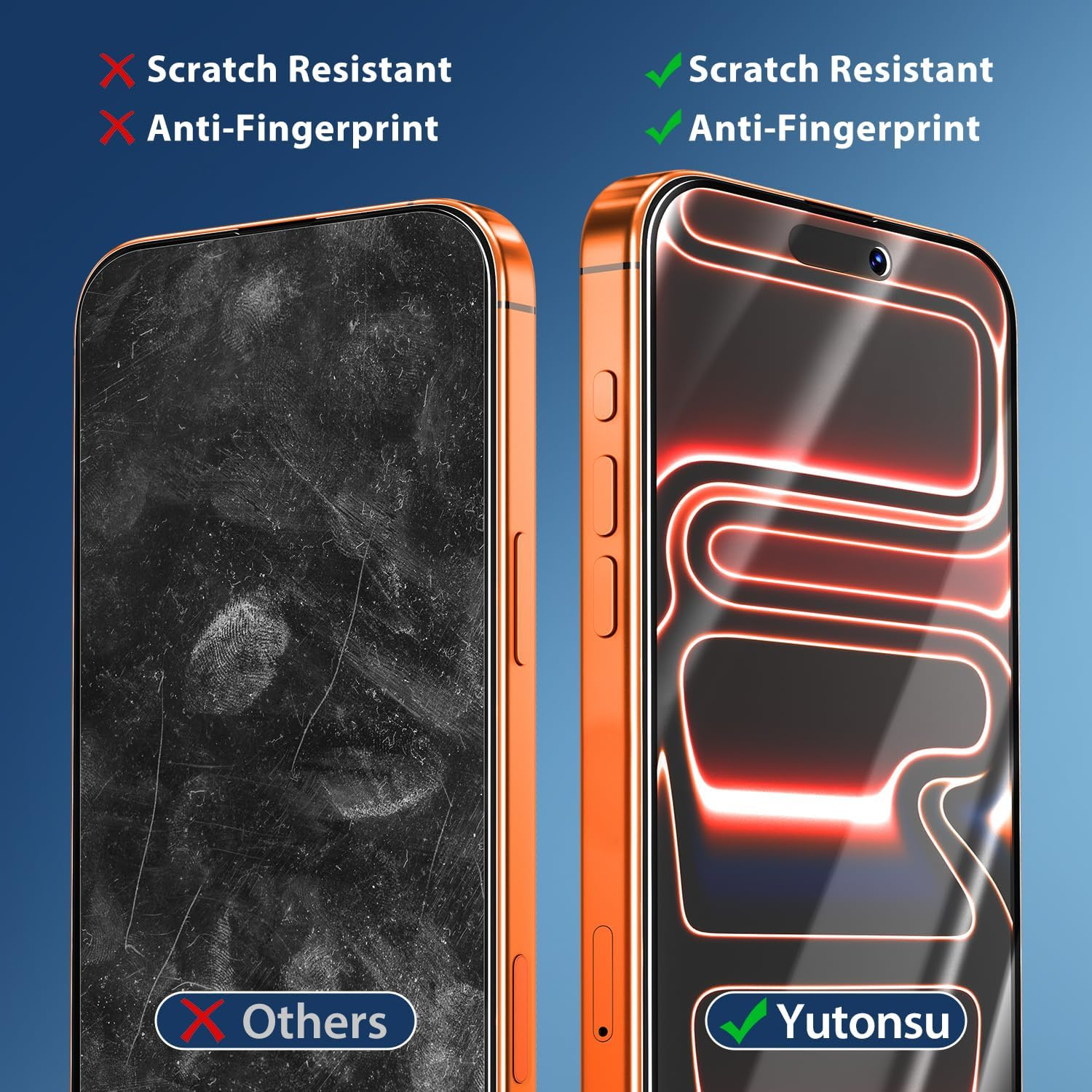 Yutonsu 2 Pack Tempered Glass Screen Protector for Iphone 17 Pro Max, 9H Hardness, anti Scratch, Bubble Free, Case Friendly image number 3