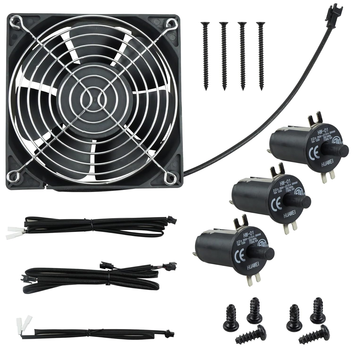 Replacement Fan and Lid/Door Switch Kit Fit for Masterbuilt Gravity Series 560/800/1050 XL Digital Charcoal Grills & Smokers