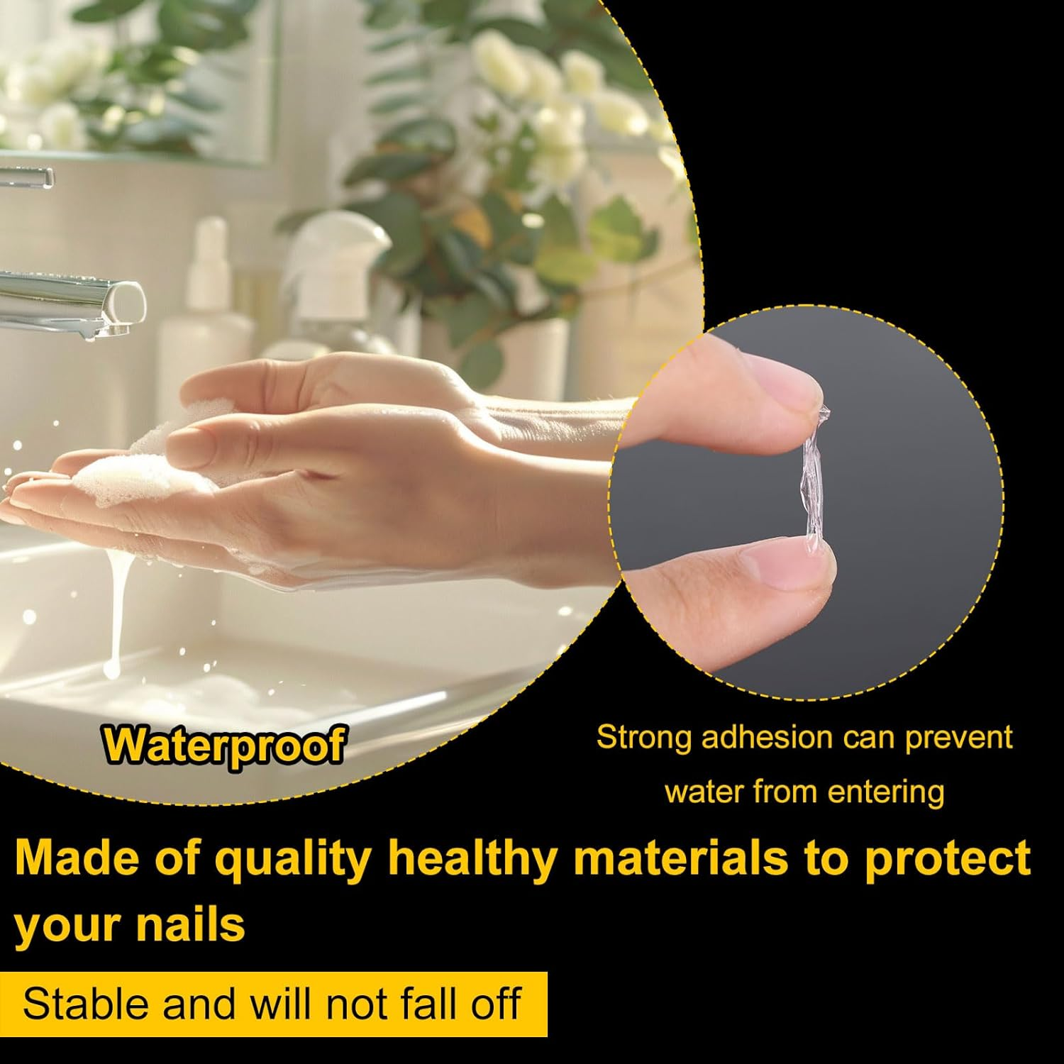 BOXOB 60 Sheet/900Pcs Nail Adhesive Tabs for Press On, Double Sided Transparent Nail Sticky Tabs Jelly Glue Sticky Fingernail Sticker for Manicure Home Friends Gift image number 5