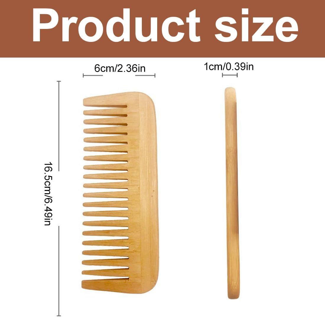Wooden Comb, Wooden Comb for Curly, Hair Comb Made of Wood, Antistatic and Barrier-Free Handmade