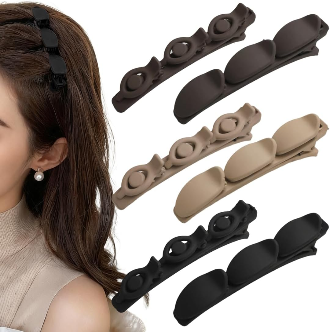 6 X Double Layer Hair Clips, Braided Hair Clips, Hair Clips, Women'S Elegant Hair Styling Clips, Hair Clip, Hair Clips