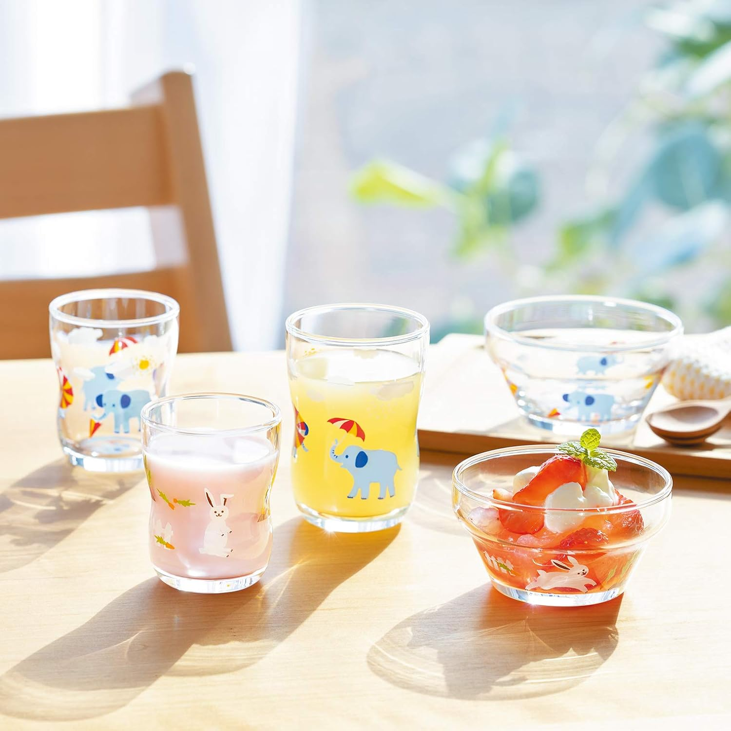 ADERIA 6077 6077 Tsuyoko Glass Hide and Seek Cup, Elephant, 4.1 Fl Oz (130 Ml), Made in Japan, Gift Box, Wedding, Celebration, Stylish, Gift, Glass Pair, Birthday, Women, Tumbler, 600Th Birthday, image number 6