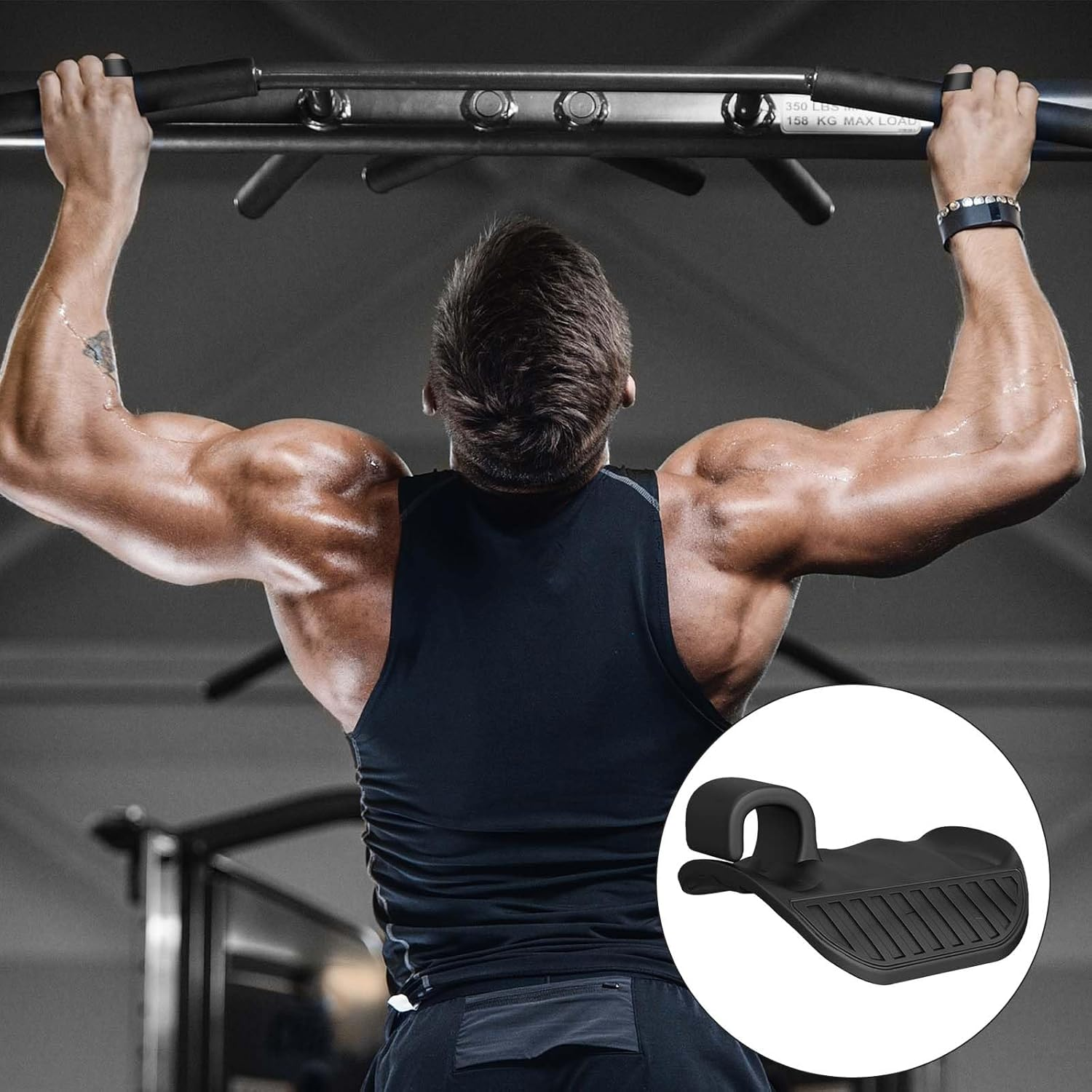 1 Pair Non-Slip Training Grips, Silicone Training Gloves for Gym, Ergonomic Rubber Grips for Men and Women for Weightlifting, Gymnastics, Cross Training, Pull-Ups, Fitness Accessories image number 3