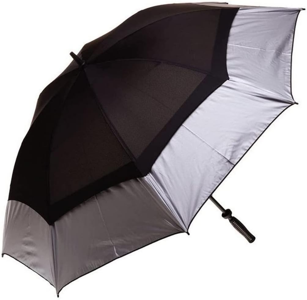 Clifton Hurricane Extra Strength Vented Golf, Silver Coated Black Fabric (Vented)