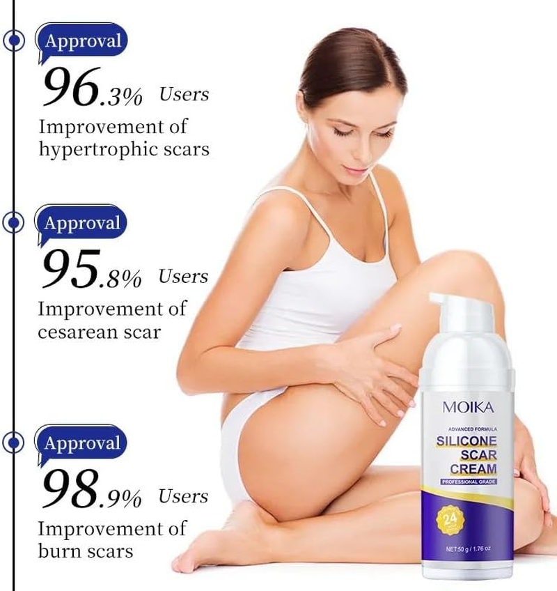 Organic Natural Tummy Leg Facial Scar Cream Pimples Stretch Marks Remove -Strong Effective Acne Scar Removal Cream,Lightweight Daily Moisturizer for Face & Body, Fast Absorbing, Non-Greasy Hydration, Gentle Skincare for All Skin Types &ndash; 50 Ml / 1.7 Fl Oz