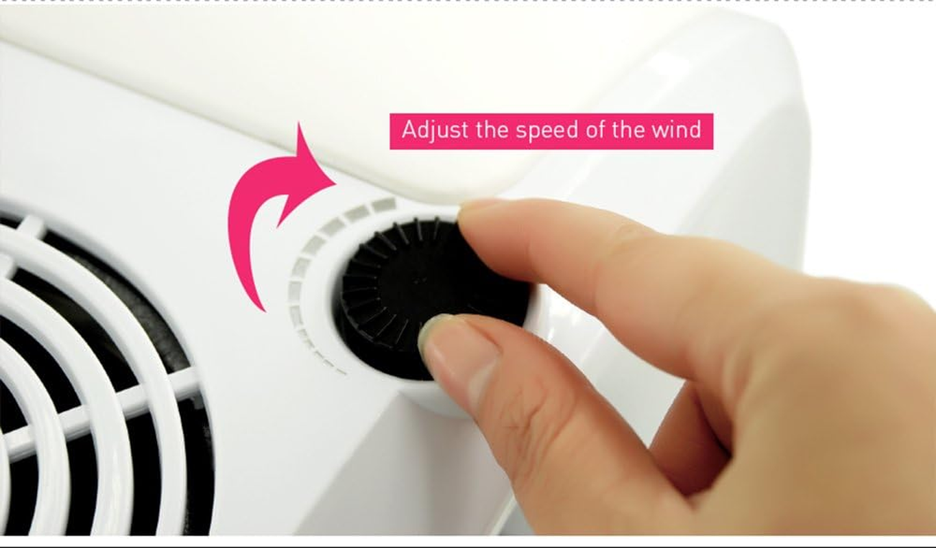 KADS Adjustable Nail Dust Collector Suction Fan with 2 Dust Collecting Bags, Powerful Nail Vacuum Cleaner Machine Manicure Tools Practical Nail Art Salon Cleaning Equipment image number 2