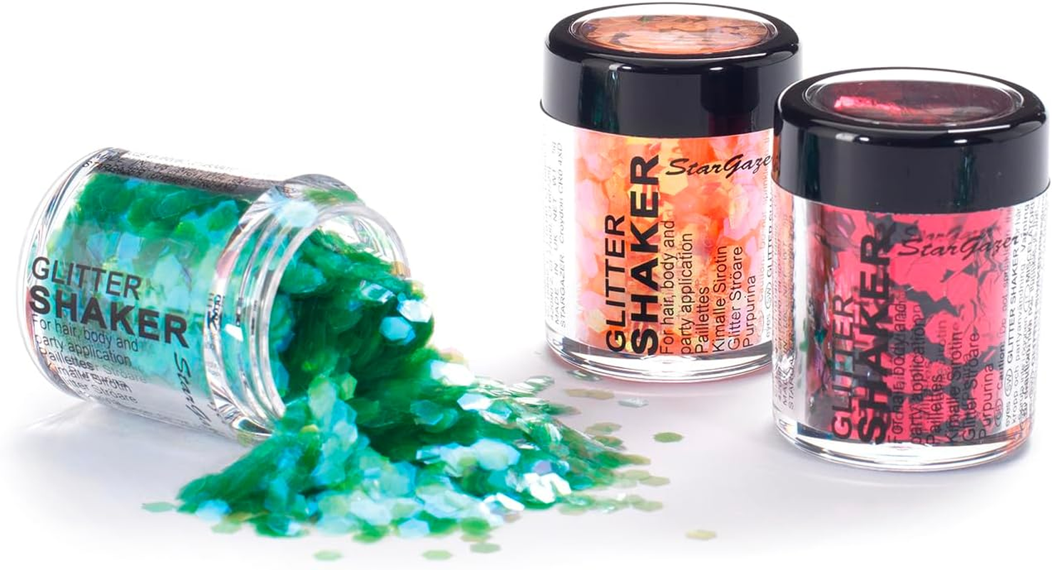 Stargazer Products Chunky Glitter Shaker Box UV Orange 5 G image number 3