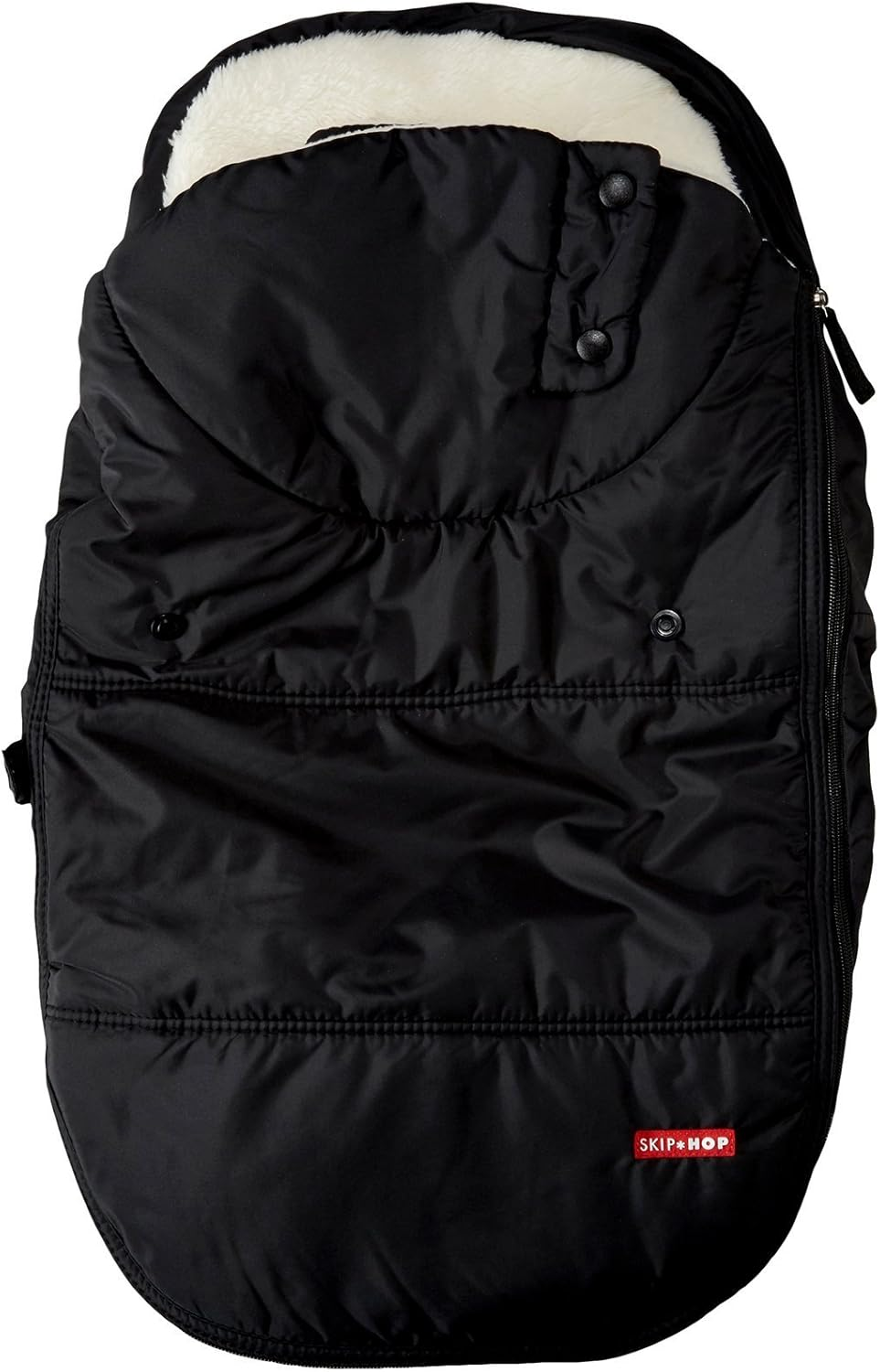 Skip Hop Winter Car Seat Cover: Ultra Plush Fleece, Black image number 3