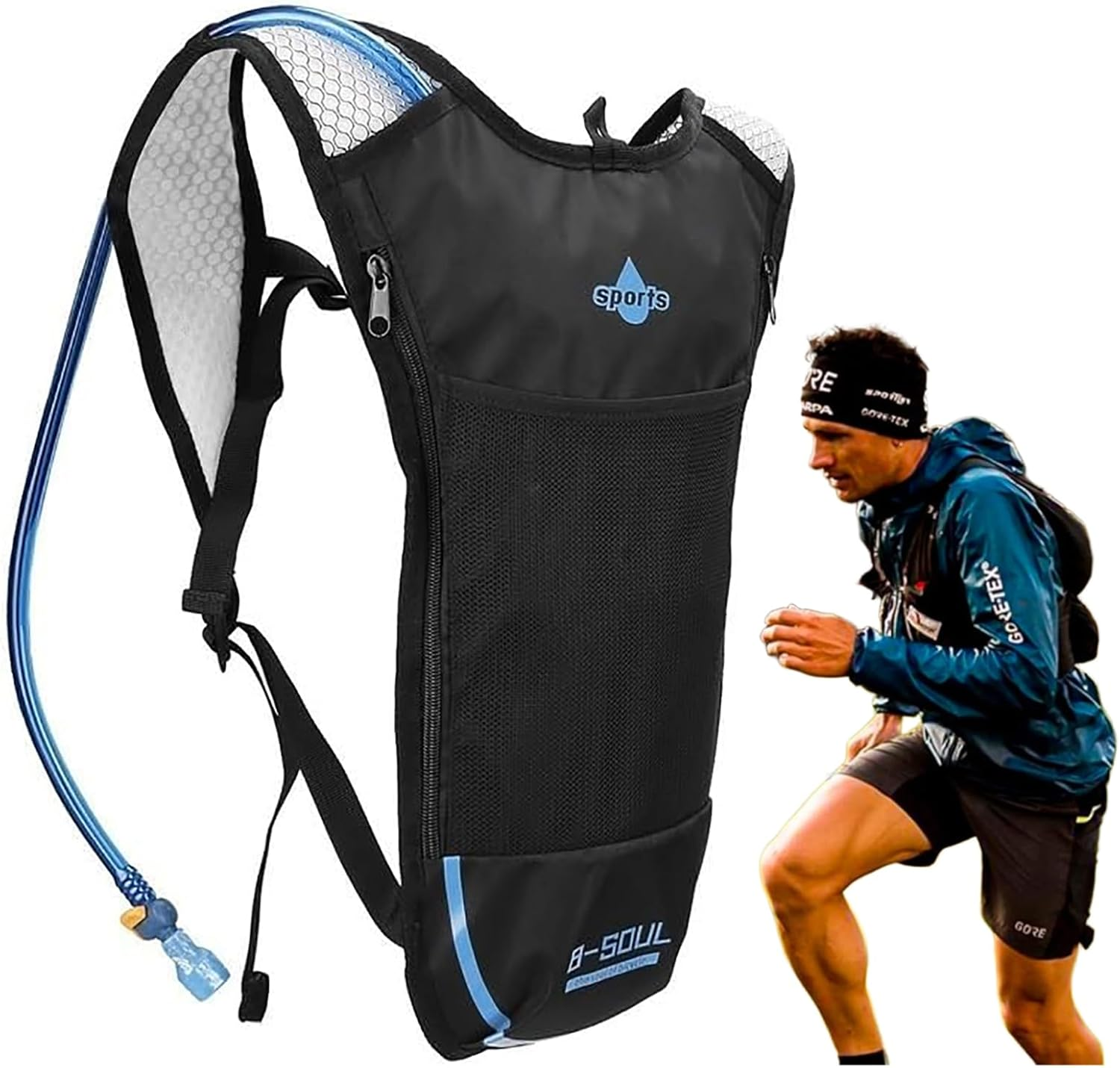 Hydration Vest Backpack, Running Vest Outdoor Master Hydration Backpack Pack Lightweight Water Running Vest for Hiking Trail Running Cycling Race Marathon image number 5