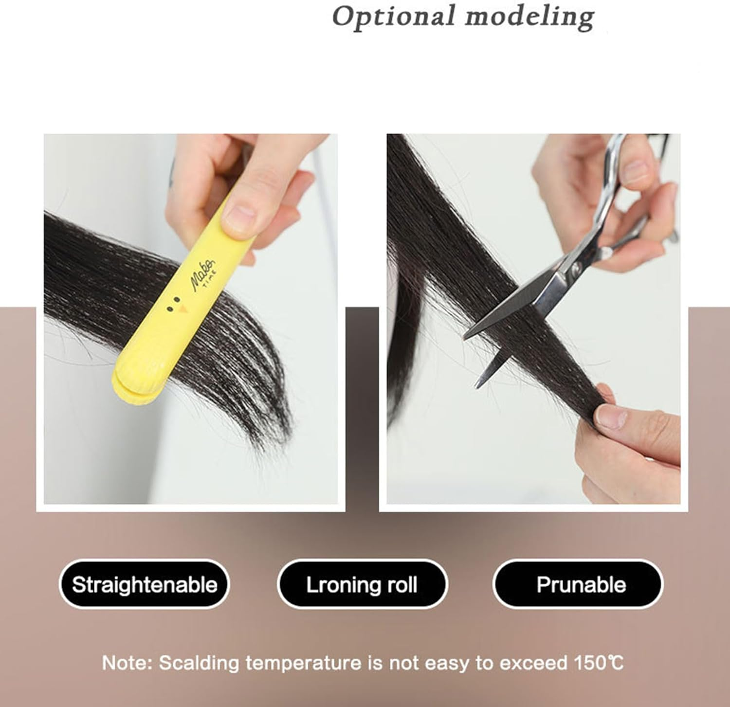 Women'S Straight Black Bob Wig with Bangs, Short Bangs, Natural Wig Heat Resistant Synthetic Black Wig (Black) image number 2