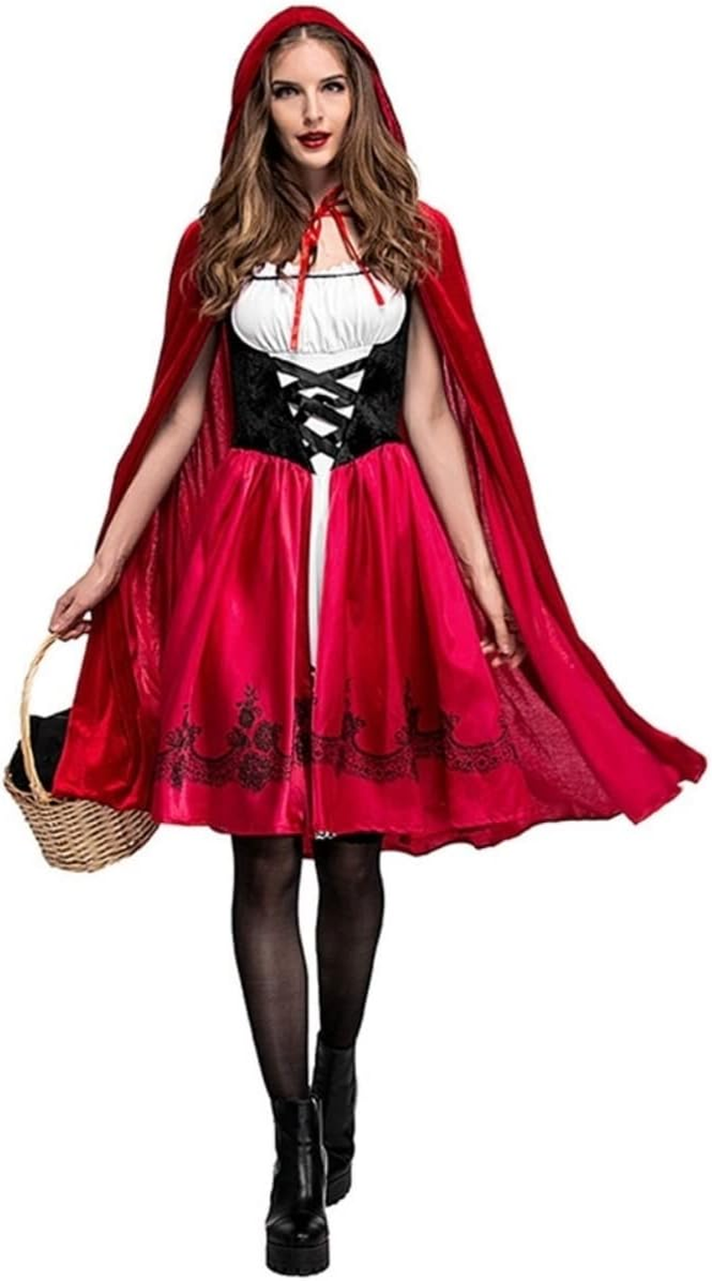 Costume Bay Womens Little Red Riding Hood Halloween Oktoberfest Fairytale Costume Cosplay Costume Book Week AU (Red Riding Hood, M) image number 4