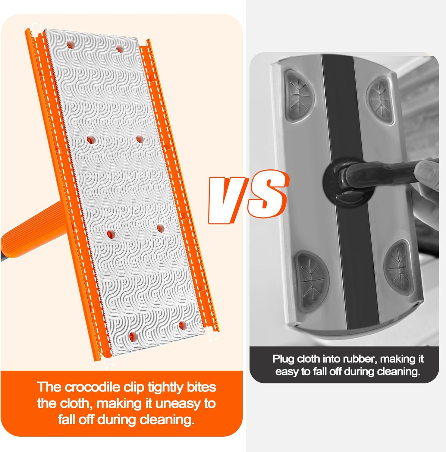 JEHONN Sweeper Mop Compatible with Swiffer Pads, 2-In-1 Starter Kit for Multi Surface Cleaning, Disposable Floor Duster, 10 Dry Sweeping Cloths, 10 Wet Mopping Refills for Kitchen Wall Window image number 6